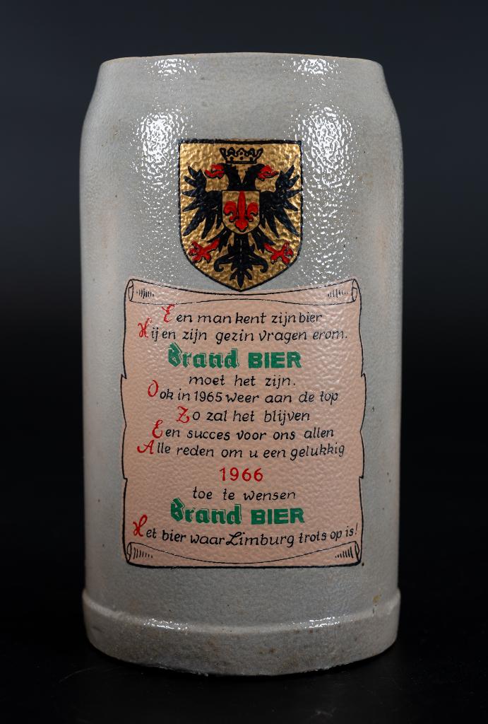 Brand bier jaar pul voorspoedig 1966, Ophalen of Verzenden, Gebruikt, Pul(len), Brand