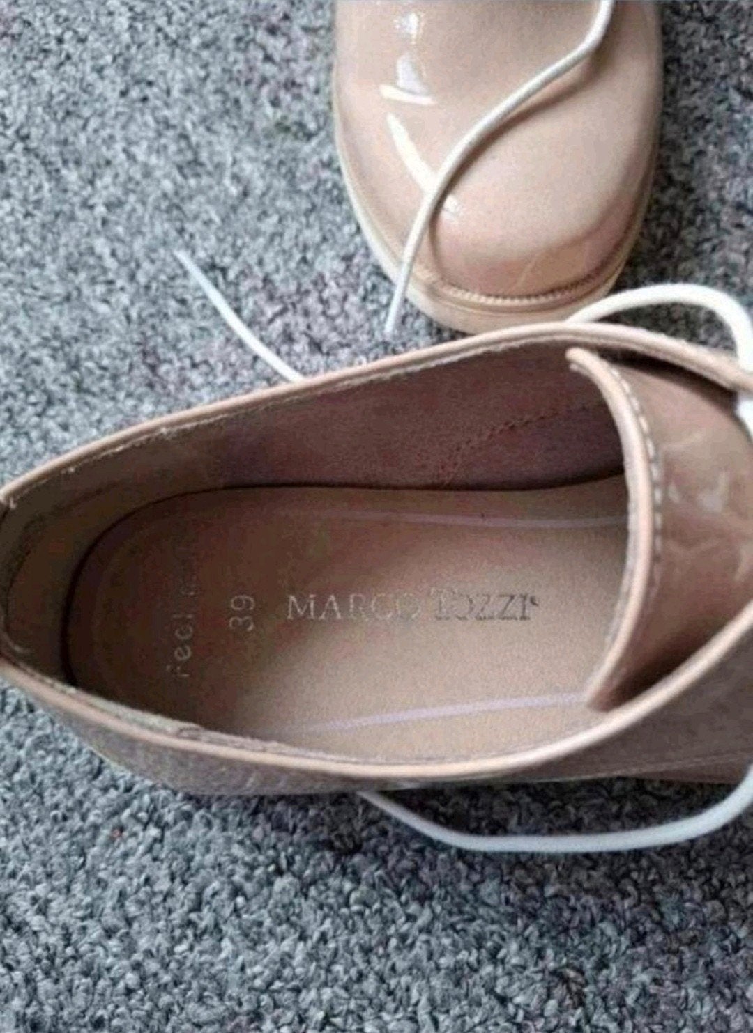 nude lak veterschoenen maat 39, Schoenen met lage hakken, Beige, Marco Tozzi, Ophalen of Verzenden