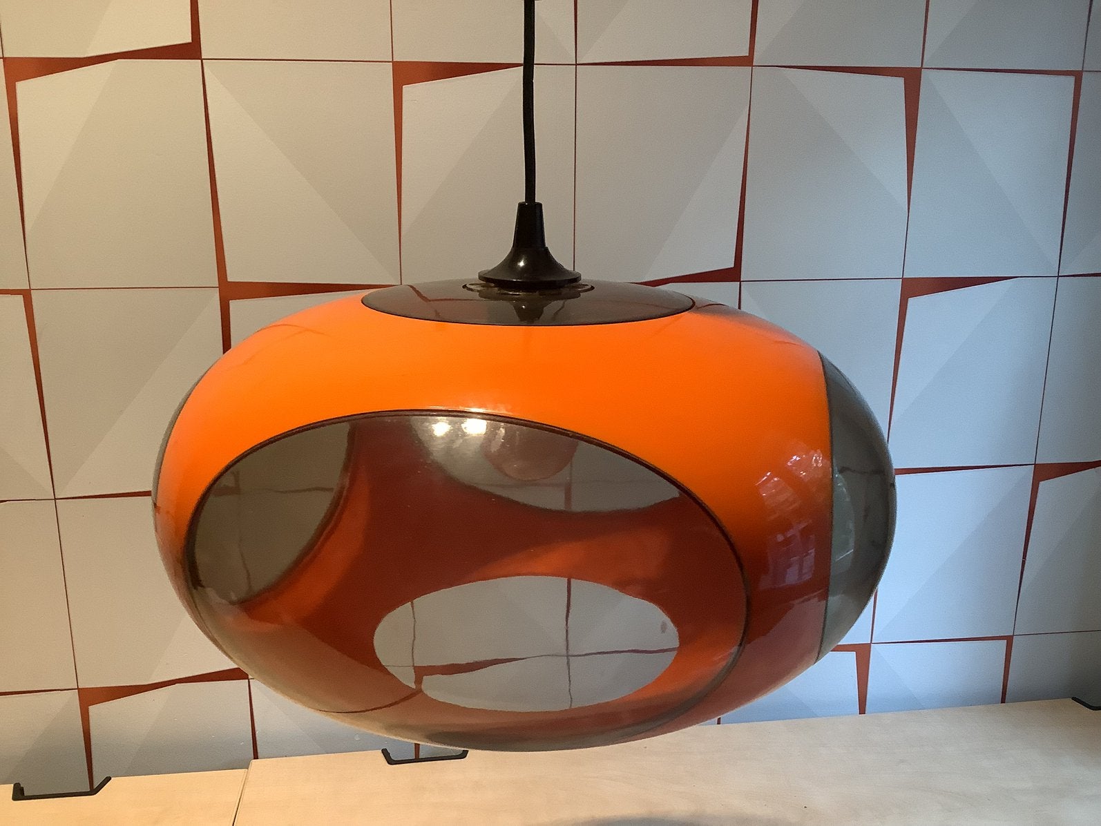 Retro Space Age Bug Eye/Ufo hanglamp door Luigi Colani, Space Age, Kunststof, Gebruikt, E27 (groot)