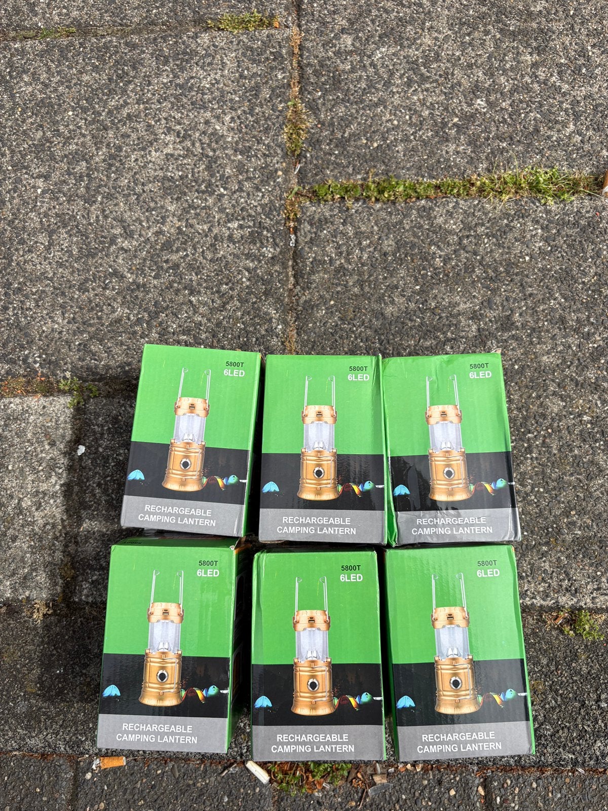 Oplaadbare Camping Lantaarn 6LED - Nieuw in doos, Caravans en Kamperen, Ophalen of Verzenden, Nieuw, Accu