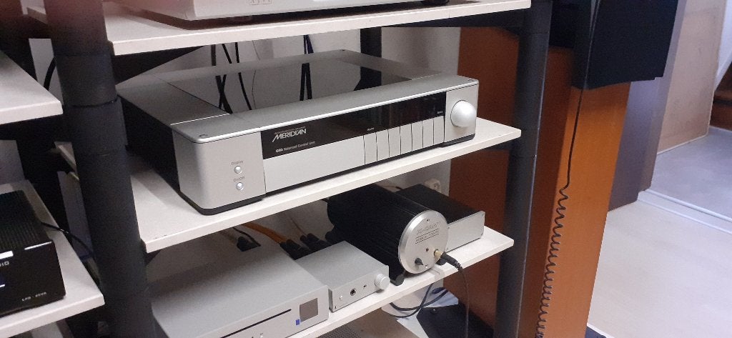 Meridian G02 met MSR, Ophalen, Zo goed als nieuw, 120 watt of meer, Overige merken