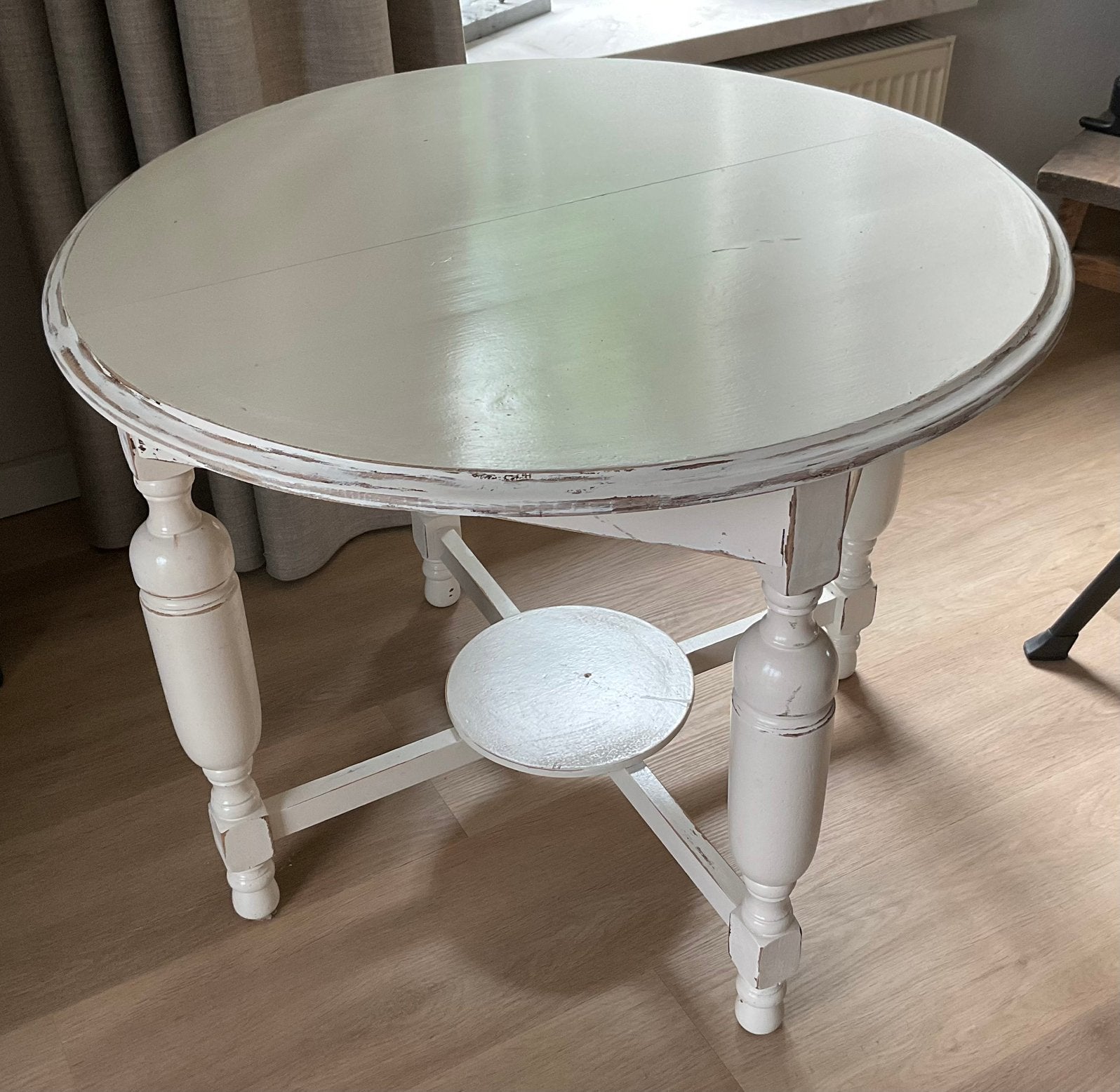 Brocante salontafel. Gratis, Ophalen of Verzenden, Zo goed als nieuw, Rond