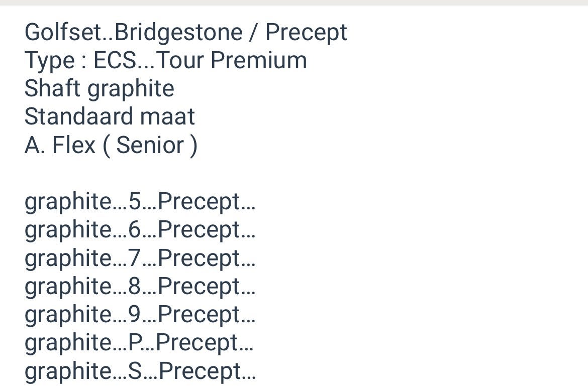 Precept Golfset ECS Tour Premium  met tas A Flex Senior, Ophalen, Gebruikt, Set, Overige merken