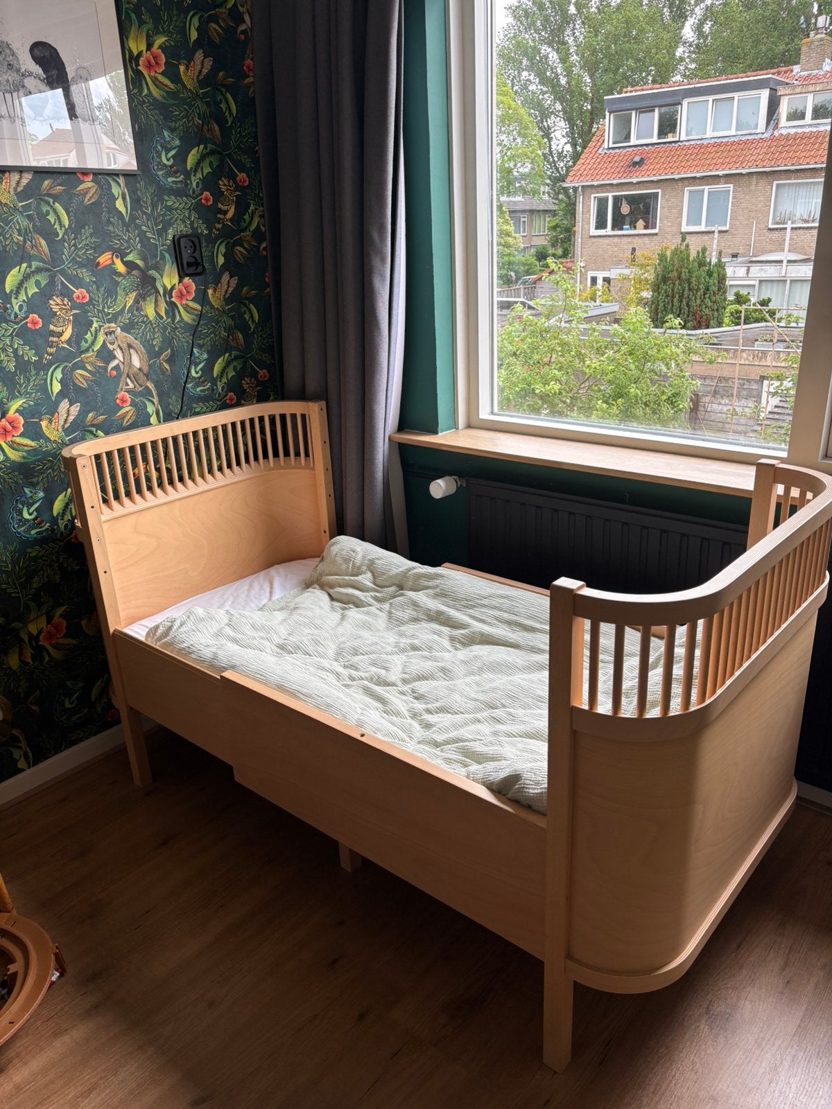 Sebra kili meegroeibed ledikant, Ophalen, Zo goed als nieuw, Minder dan 140 cm, Matras