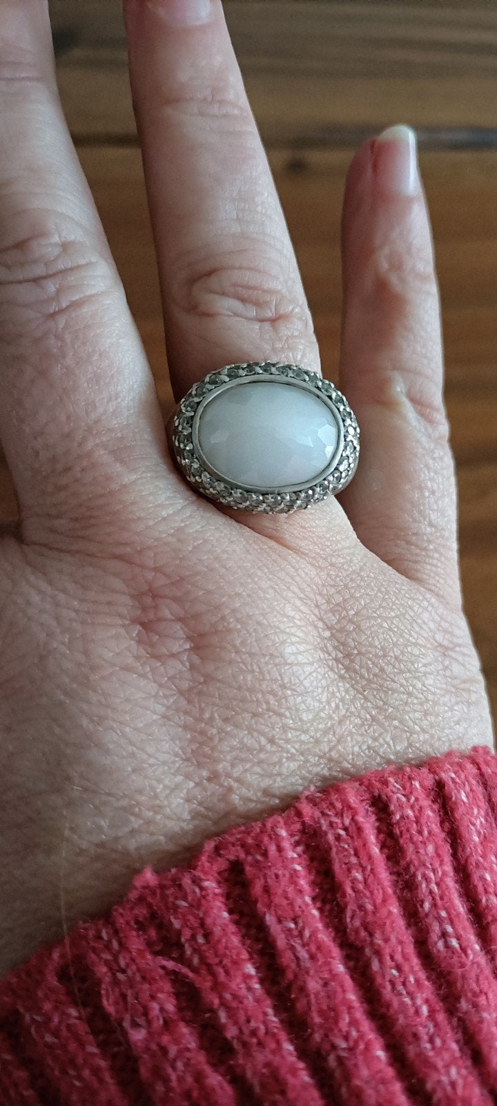 Ti sento zilveren ring met zirkonia maat 56, Ophalen of Verzenden, Zo goed als nieuw, 17 tot 18, Dame