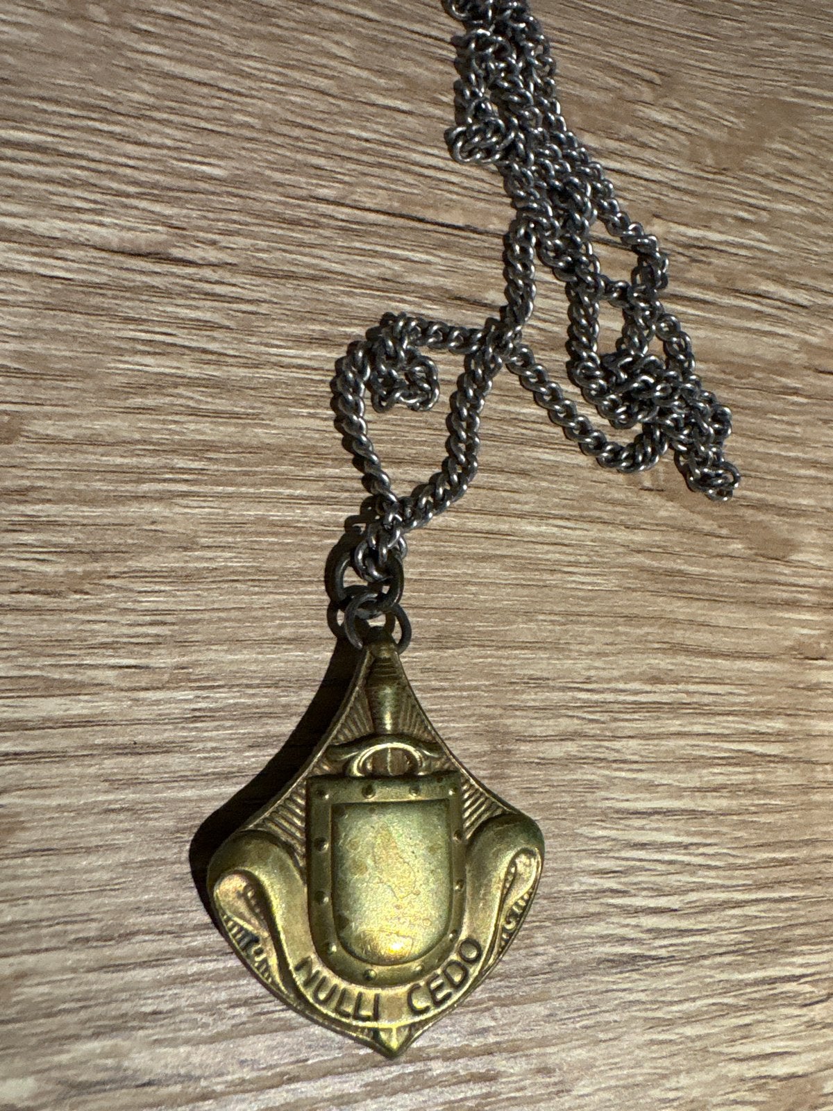 Vintage Infanterie Hanger met Ketting - "Nulli Cedo", Ophalen of Verzenden