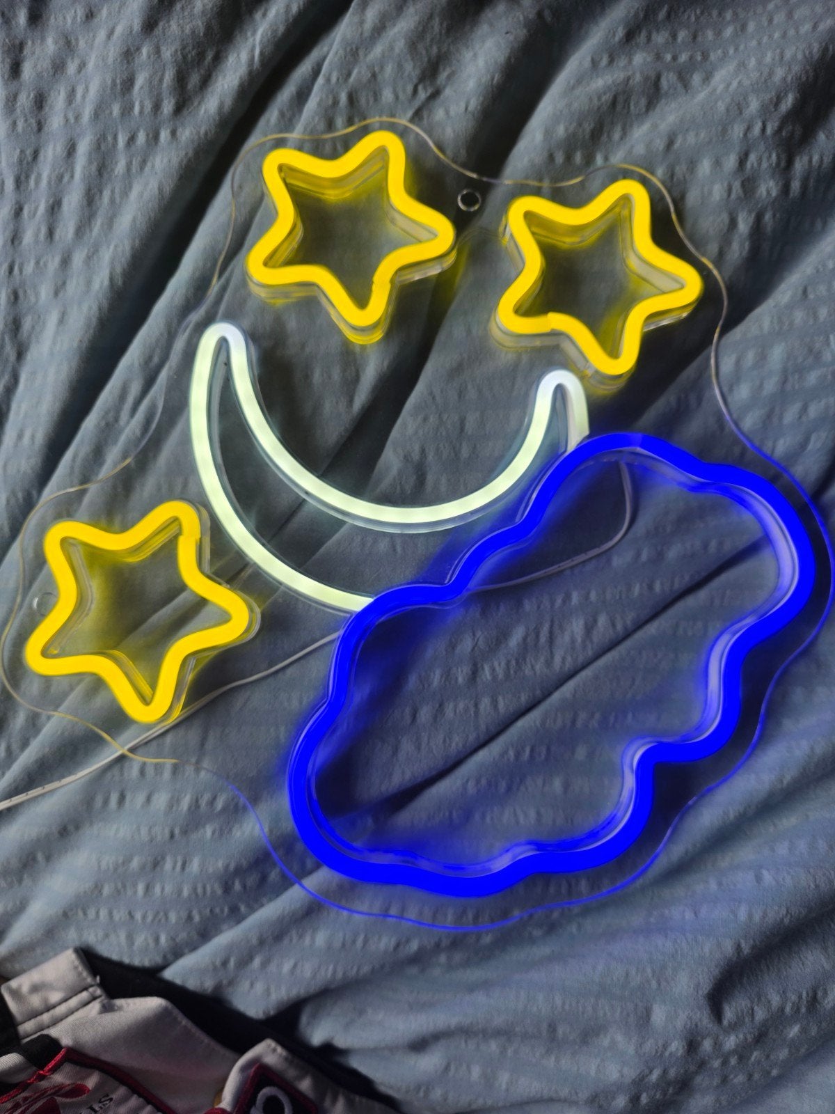 LED Neon Wandlamp - Maan, Sterren & Wolk (USB), Ophalen, Overige merken, Kunststof, Meerkleurig