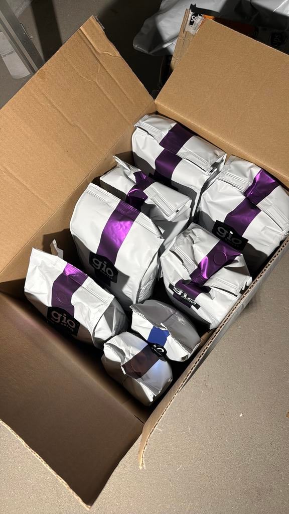 6x Gio Grande koffiebonen 650g + GRATIS topping & choco, Ophalen of Verzenden