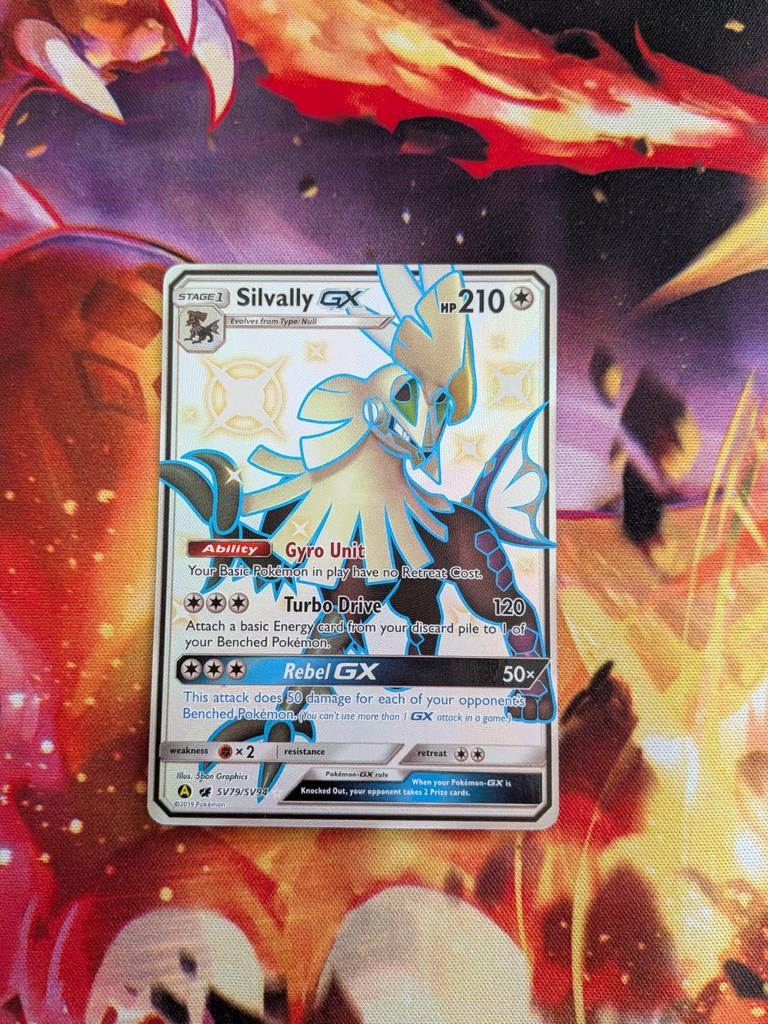 Silvally GX Shiny #SV79 Pokemon Hidden Fates, Ophalen of Verzenden, Zo goed als nieuw, Losse kaart, Foil