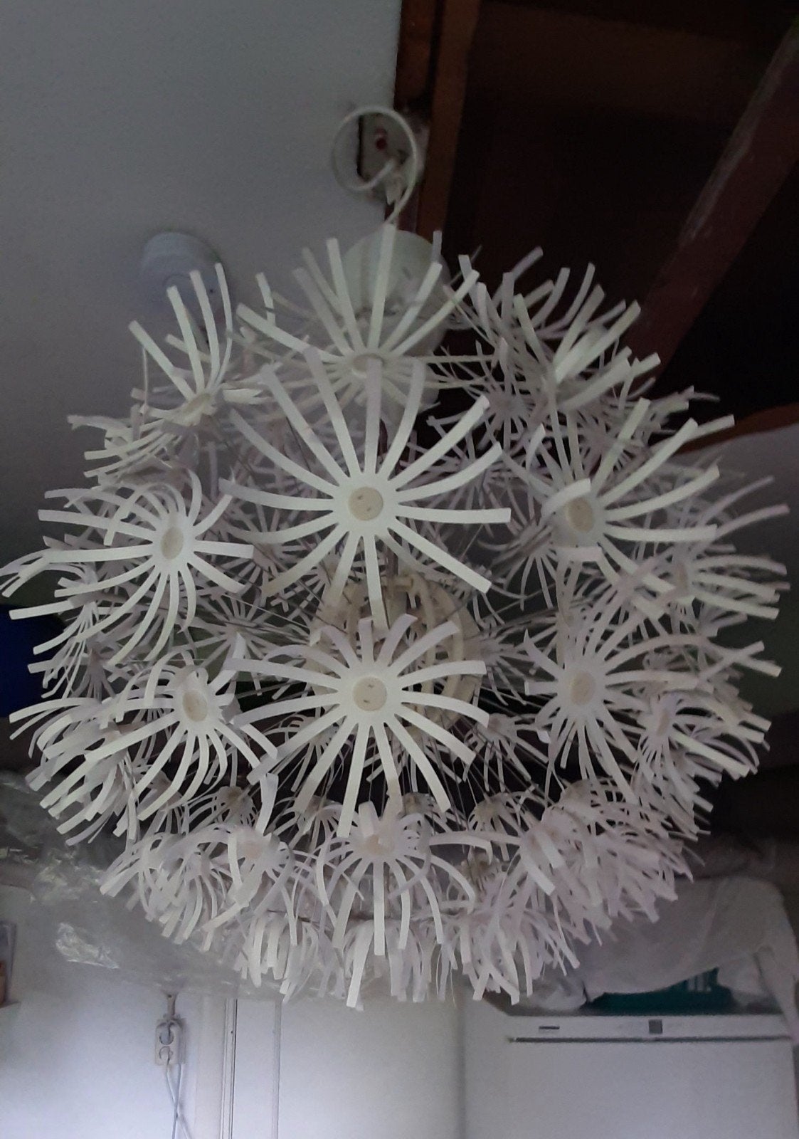 Witte moderne hanglamp - ikea, Ophalen, Rond