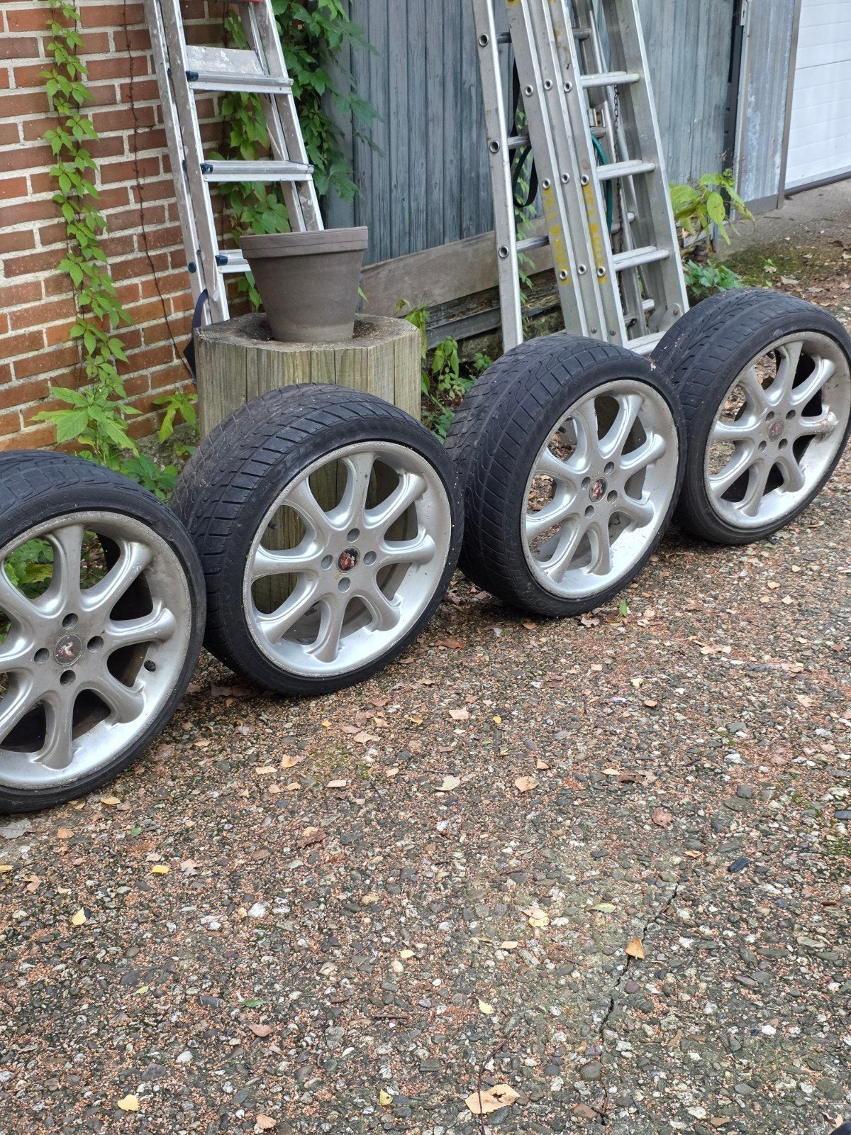 Aluminium velgen met banden voor MG F - 17 inch, Ophalen, Gebruikt, Banden en Velgen, 17 inch