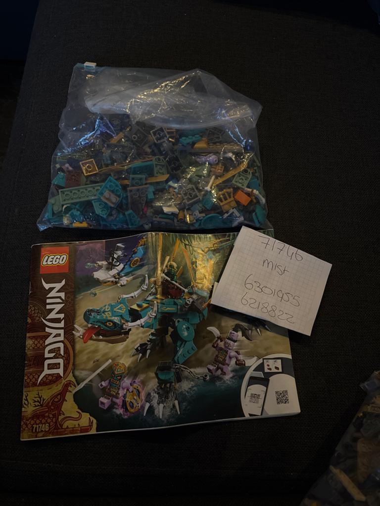 LEGO Ninjago Waterdraak (71746) -  met boekje, Gebruikt, Lego, Ophalen of Verzenden, Inclusief instructies