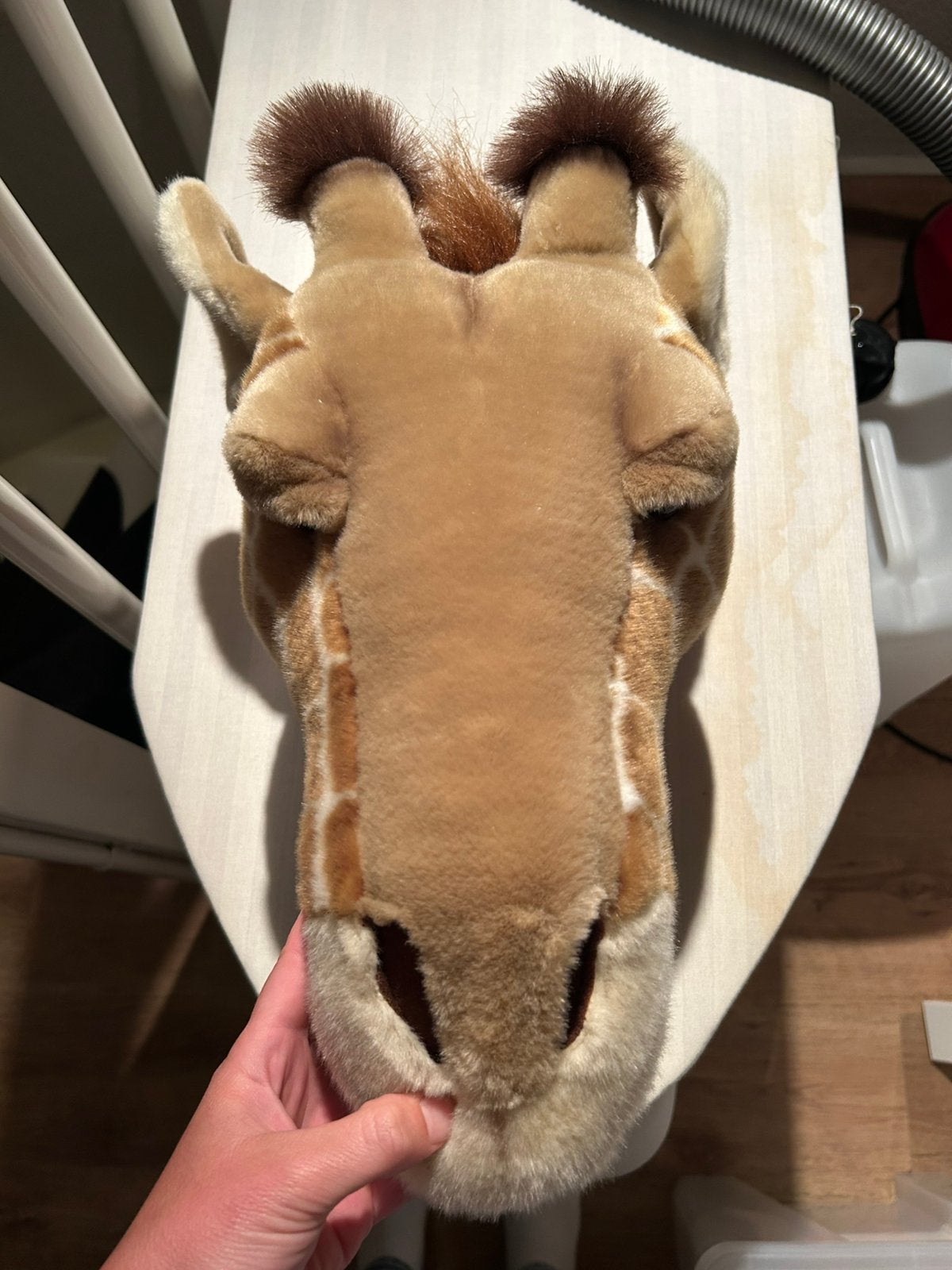 Giraffenkop voor op slaapkamer, Ophalen, Zo goed als nieuw