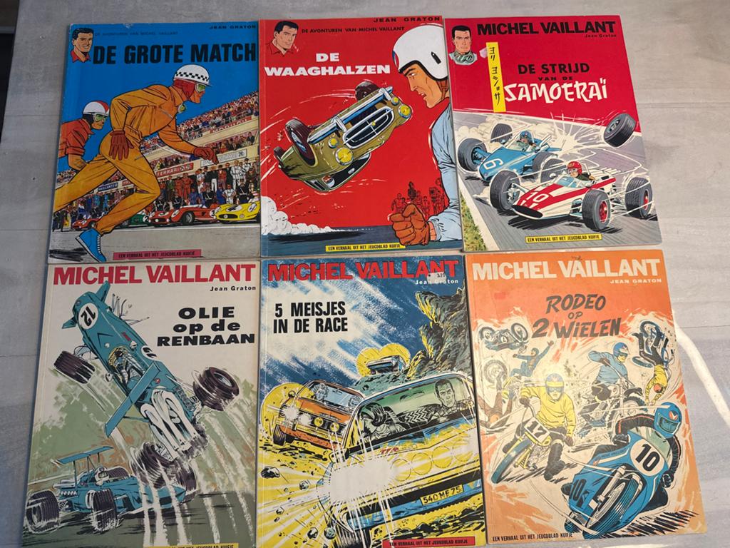 Michel Vaillant Stripboeken -  6 stuks, Complete serie of reeks, Ophalen of Verzenden, Gelezen