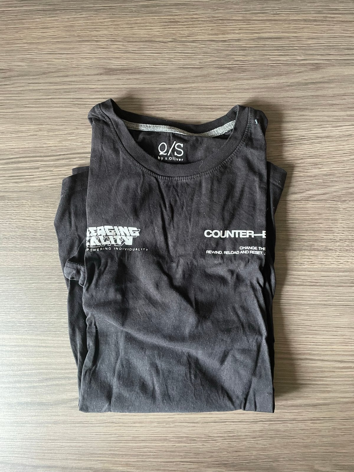 Q/S by s.Oliver T-shirt Zwart Maat M, Ophalen, Gedragen, Maat 48/50 (M), Zwart