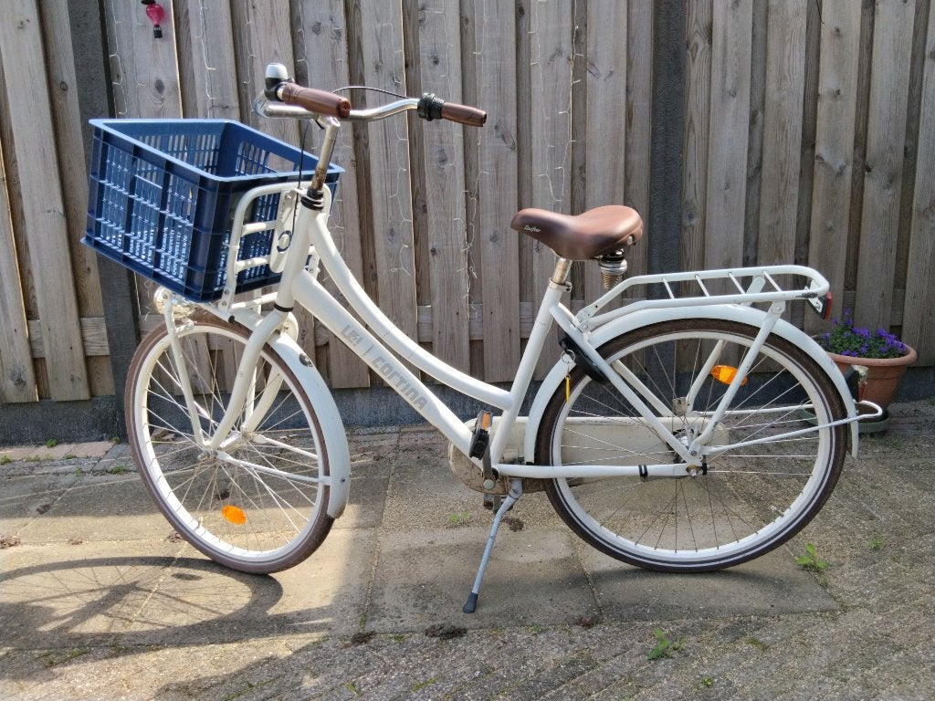 Cortina U4 26 inch transport fiets met mand, Fietsen en Brommers, Fietsen | Dames | Damesfietsen, Terugtraprem, Gebruikt, 47 tot 50 cm