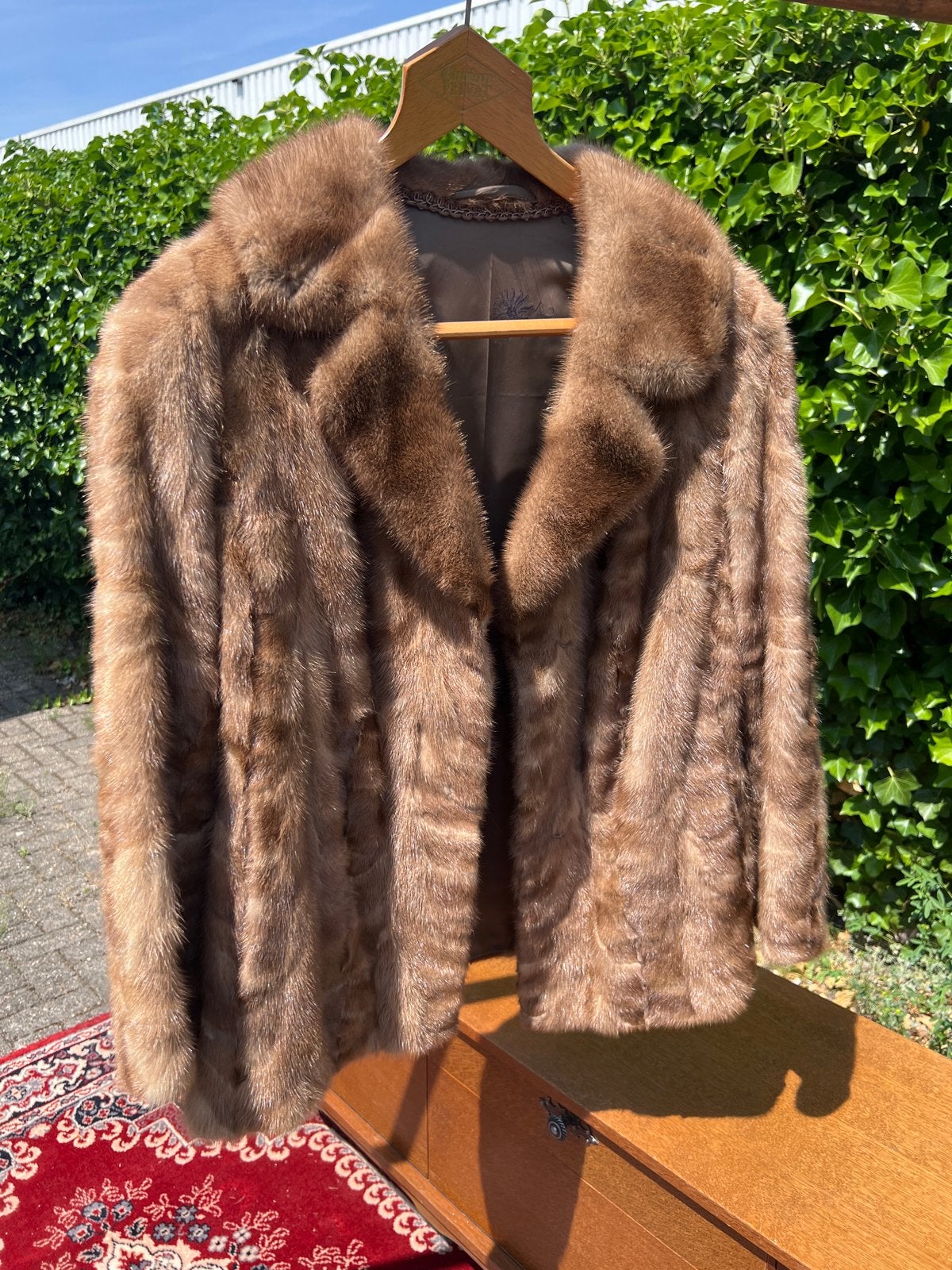Nertsen bontjas, bruin, maat M, Ophalen, Gedragen, Maat 38/40 (M), Bruin