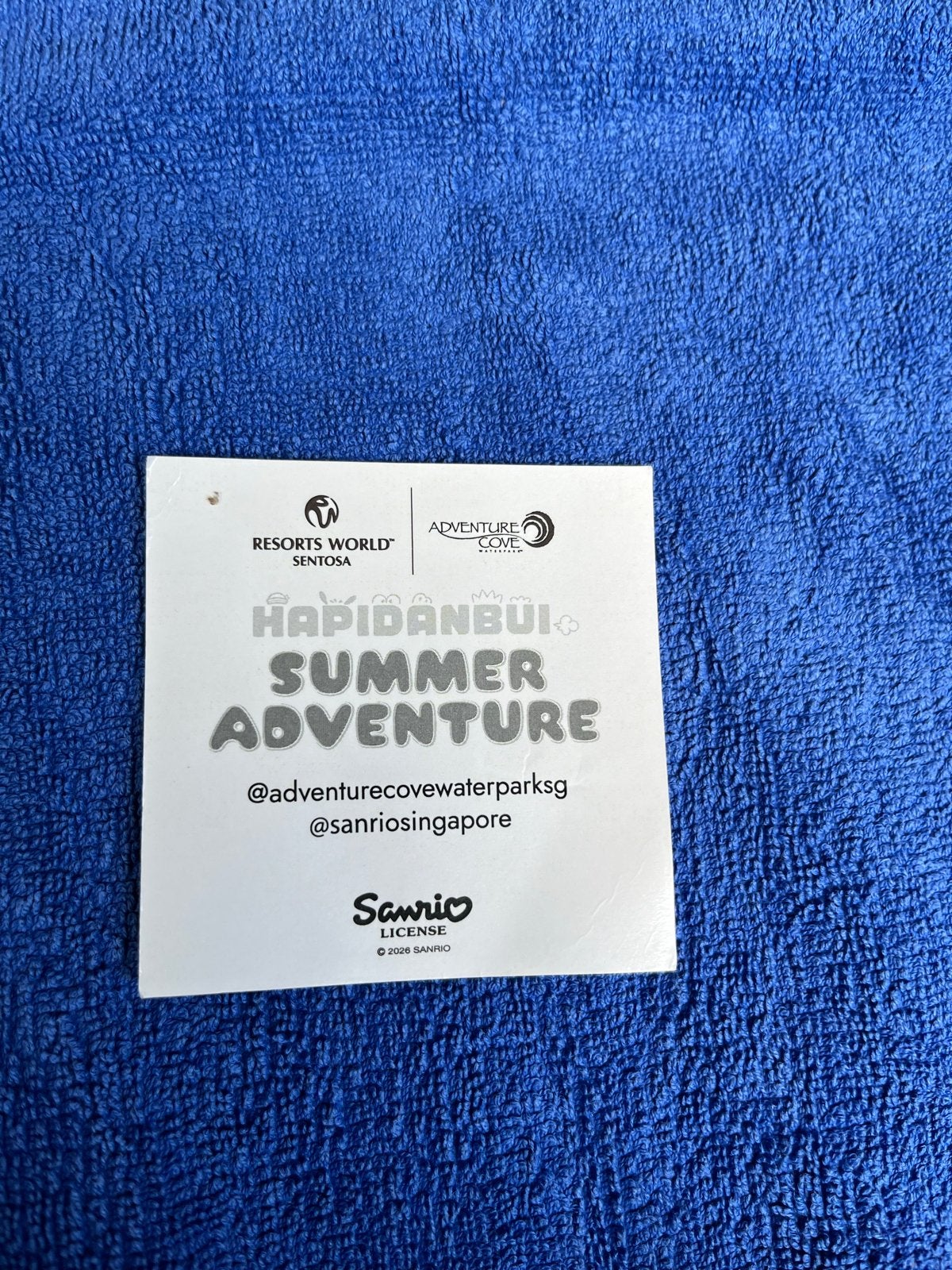 Sanrio Hapidanbui Summer Adventure sleutelhanger en sticker, Ophalen of Verzenden, Nieuw, Knuffel of Figuurtje