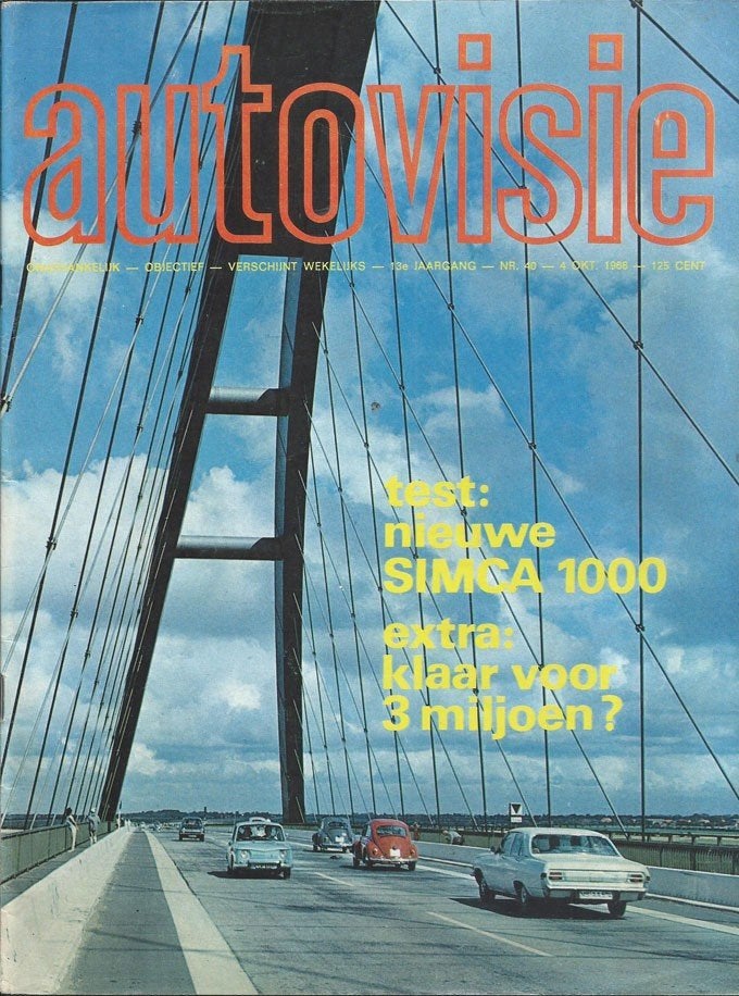 Autovisie 40 1968 : BMW 2500 - Simca 1000 Special - Jaguar, Ophalen of Verzenden, Gelezen, Algemeen