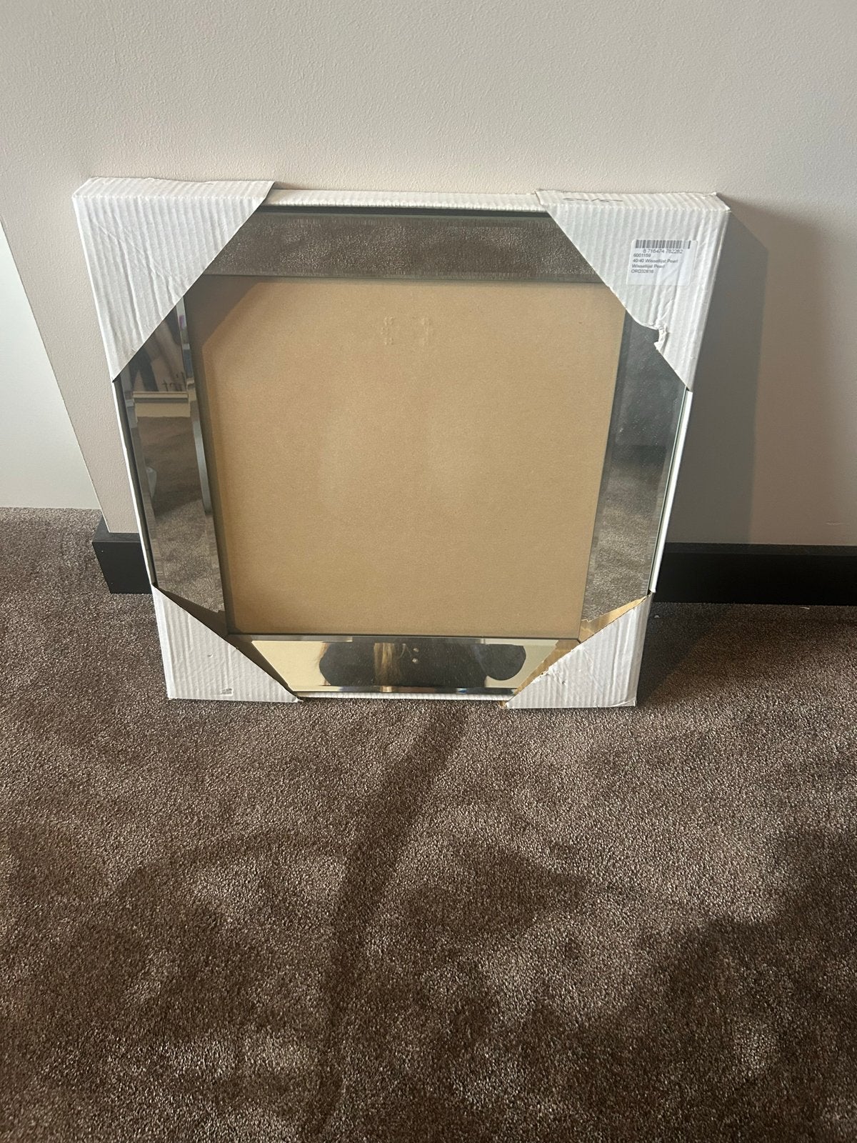Spiegellijst 50x50 cm - Nieuw en ongebruikt, Ophalen, Nieuw, Glas, Met glas