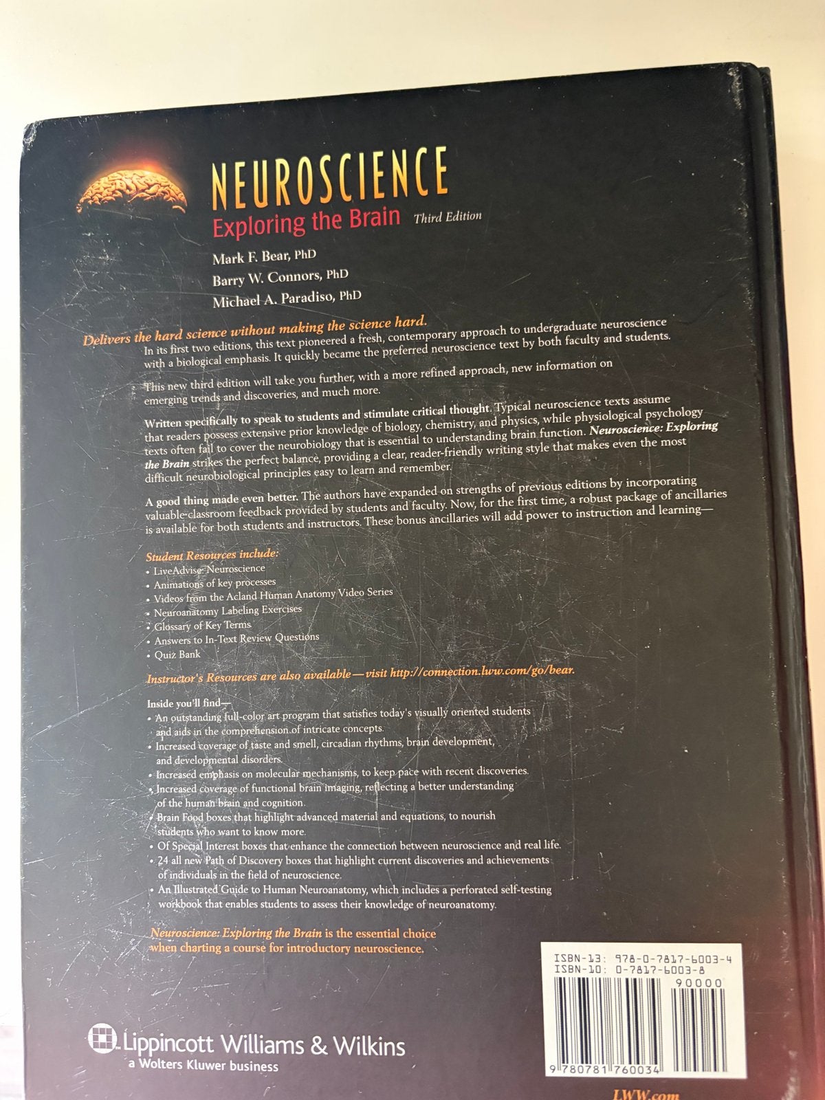 Neuroscience: Exploring the Brain - 3e editie, Boeken, Ophalen of Verzenden, Beta, Gelezen, HBO