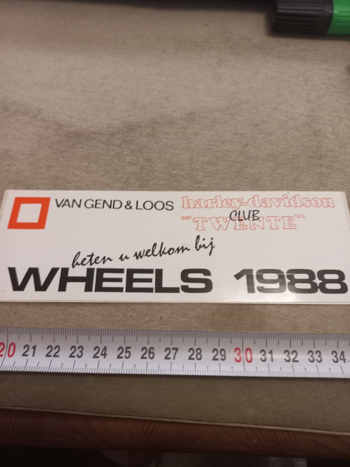 Van gend &loos/harley davidson club twente 88, Ophalen of Verzenden, Zo goed als nieuw