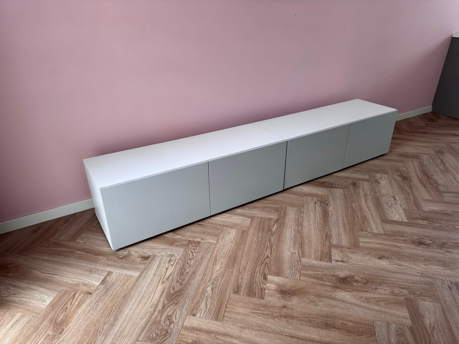 2x IKEA Bestå TV-kasten lichtgrijs 120x40x38 cm, Ophalen, Gebruikt, 100 tot 150 cm, Minder dan 100 cm