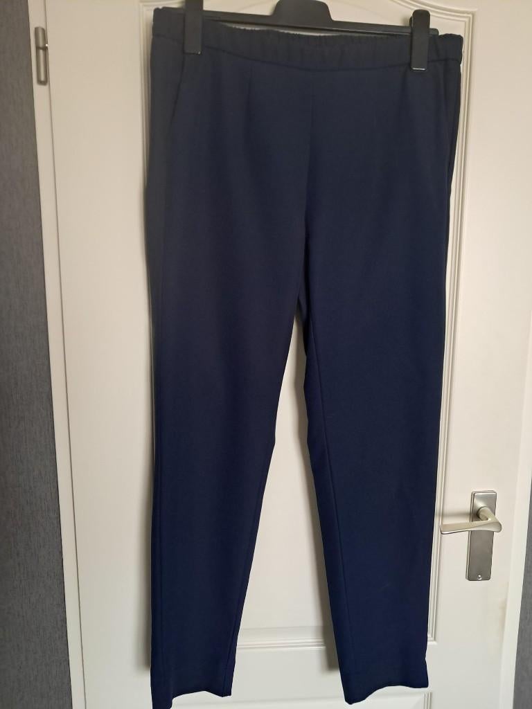 Broek Frank Walder Maat : 44 Kleur: blauw NIEUWPRIJS 120,-, Kleding | Dames, Broeken en Pantalons, Blauw, Maat 42/44 (L), Nieuw