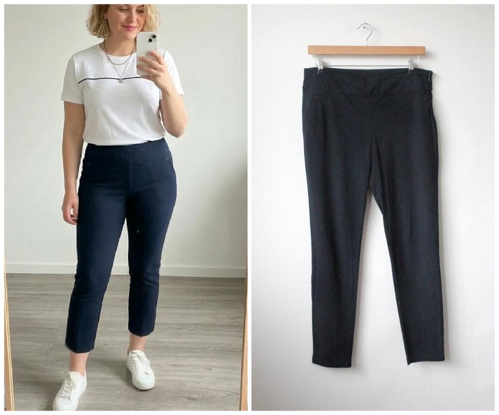 Woman by Earn - prachtige travelbroek - blauw - maat 40, Maat 38/40 (M), Zo goed als nieuw, Lang, Woman by earn