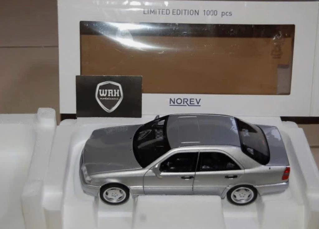 1:18 MERCEDES C36 AMG SILVER LTD 1000 PCS 183380 NOREV WRH, Verzenden, Zo goed als nieuw, Auto, Norev