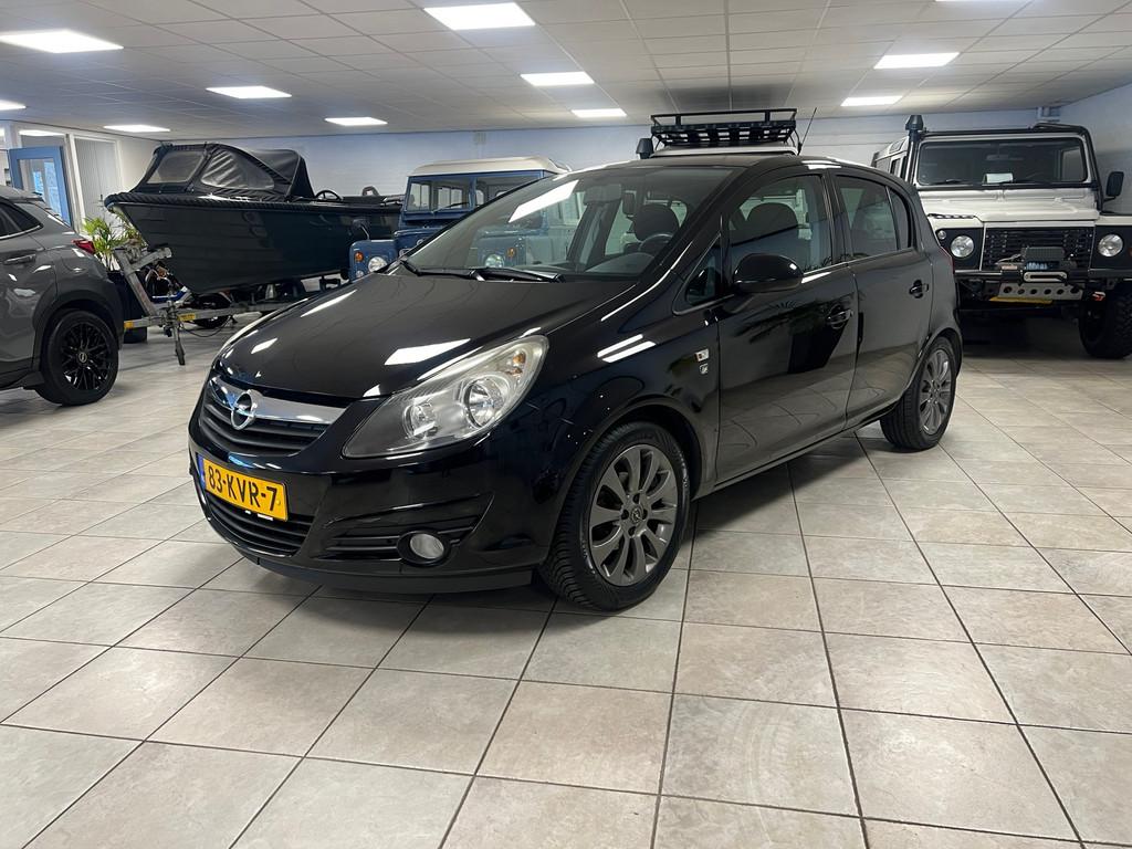 Opel Corsa 1.2-16V '111' Edition Airco, Cruise controle. Lic, Auto's, Voorwielaandrijving, Euro 5, Gebruikt, Zwart