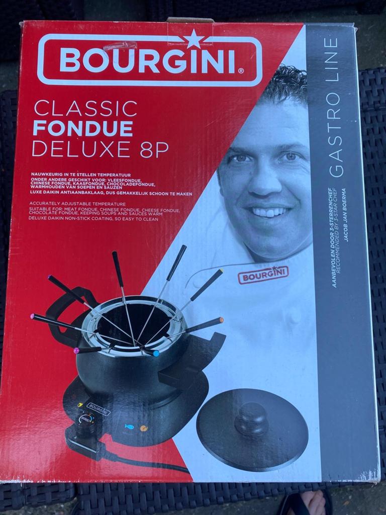 Bourgini Classic Fondue Deluxe 8P - Nieuw in doos, Witgoed en Apparatuur, Gourmetstellen, Ophalen, Nieuw, 8 personen of meer