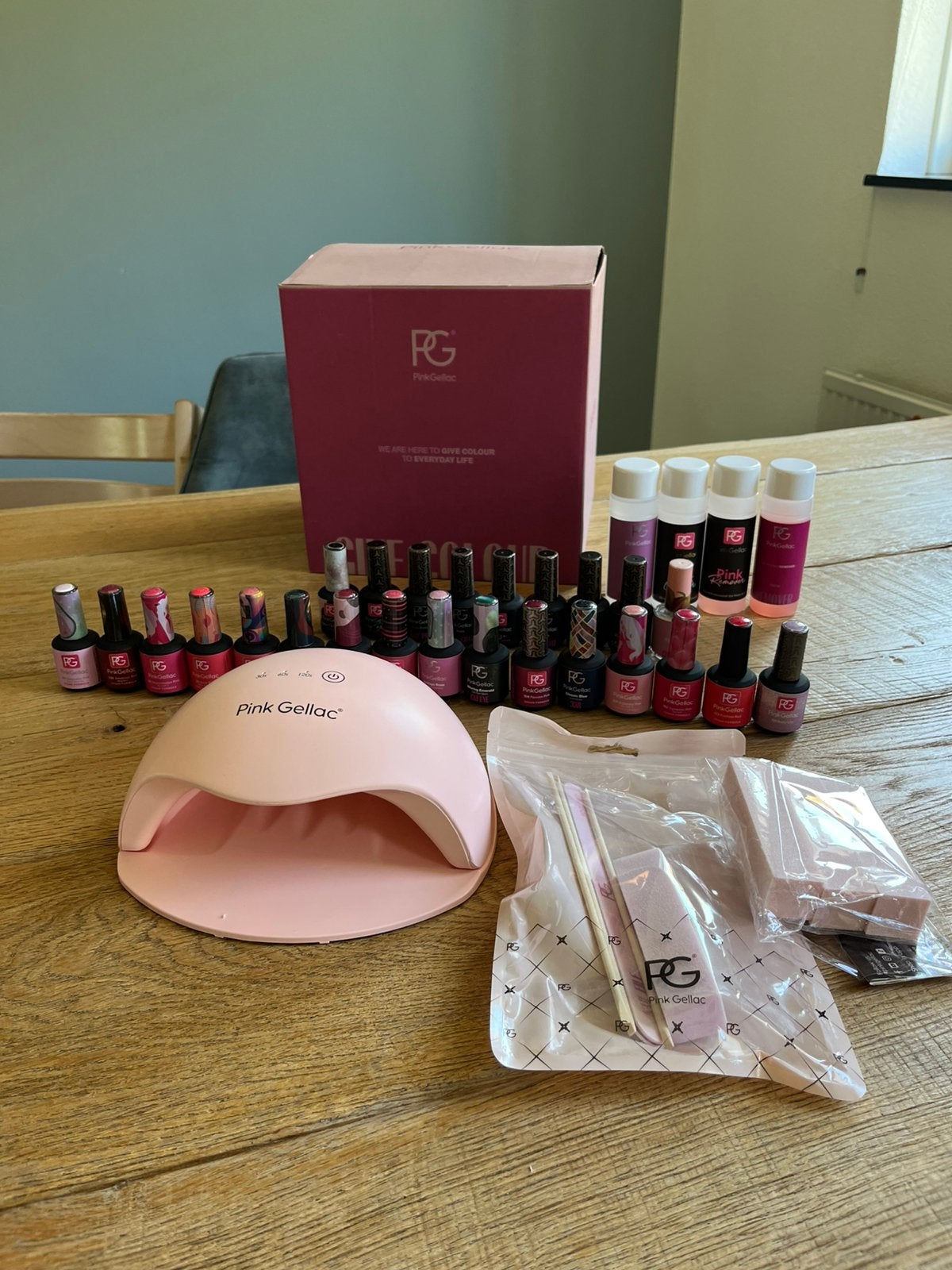 Zeer complete Pink Gellac set