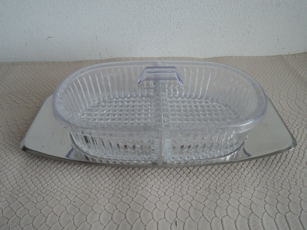 Ouderwets tafelsetje, Ophalen of Verzenden, Overige stijlen, Glas, Schaal of Schalen