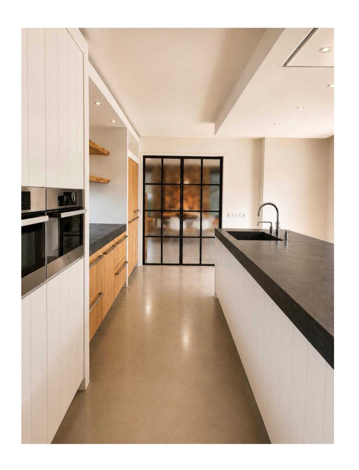 Maatwerk massief eiken keuken betonblad & Miele apparatuur, Ophalen, Gebruikt, Overige kleuren, Overige typen