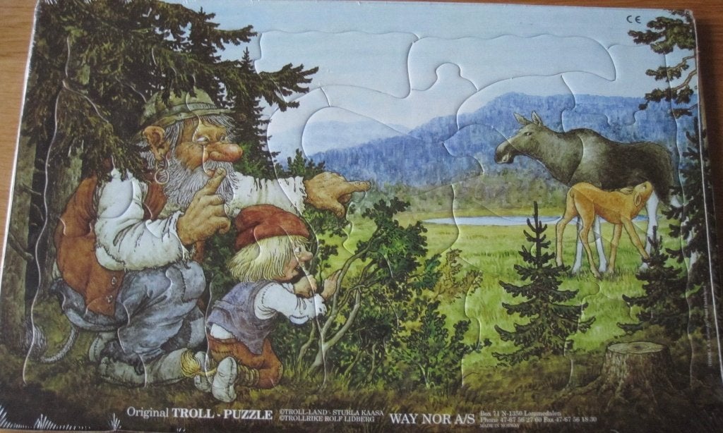 originele Troll puzzel - trollen - nieuw uit Noorwegen, Ophalen of Verzenden, Minder dan 500 stukjes, Nieuw, Legpuzzel