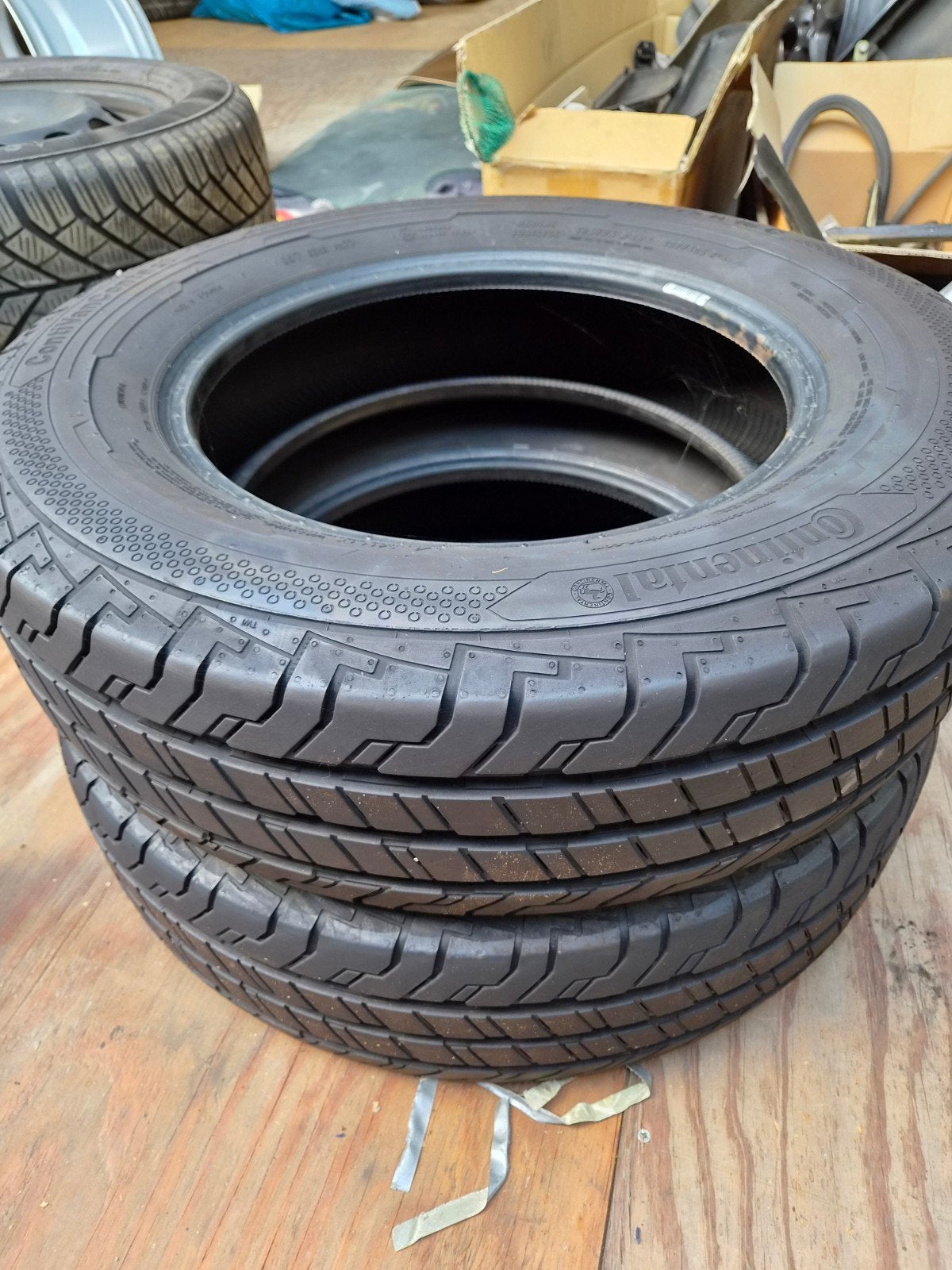 2x Continental ContiVanContact 100 195/75 R16C profiel, Ophalen, Gebruikt