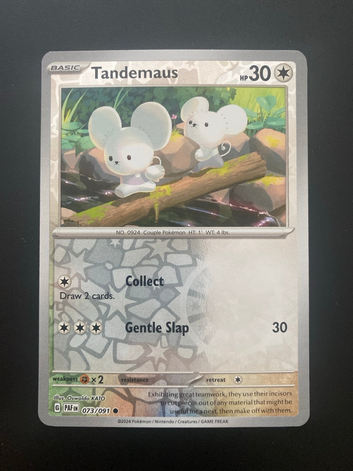 Tandemaus 073/091 Reverse Holo Paldean Fates, Ophalen of Verzenden, Nieuw, Losse kaart, Foil