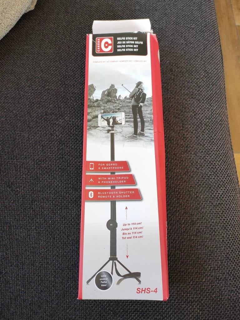 Caruba SHS-4 selfie stick, Ophalen of Verzenden, Nieuw, Minder dan 150 cm, Driepoot