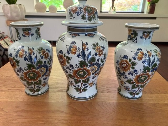 Kaststel vintage Delfts polychroom, Antiek en Kunst, Ophalen