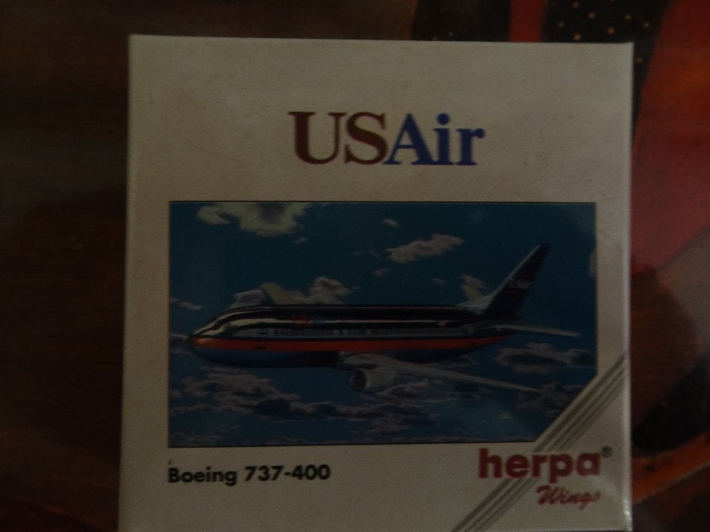 Herpa Wings US Air Chrome model  Boeing 737-400, Verzenden, Nieuw, Overige typen
