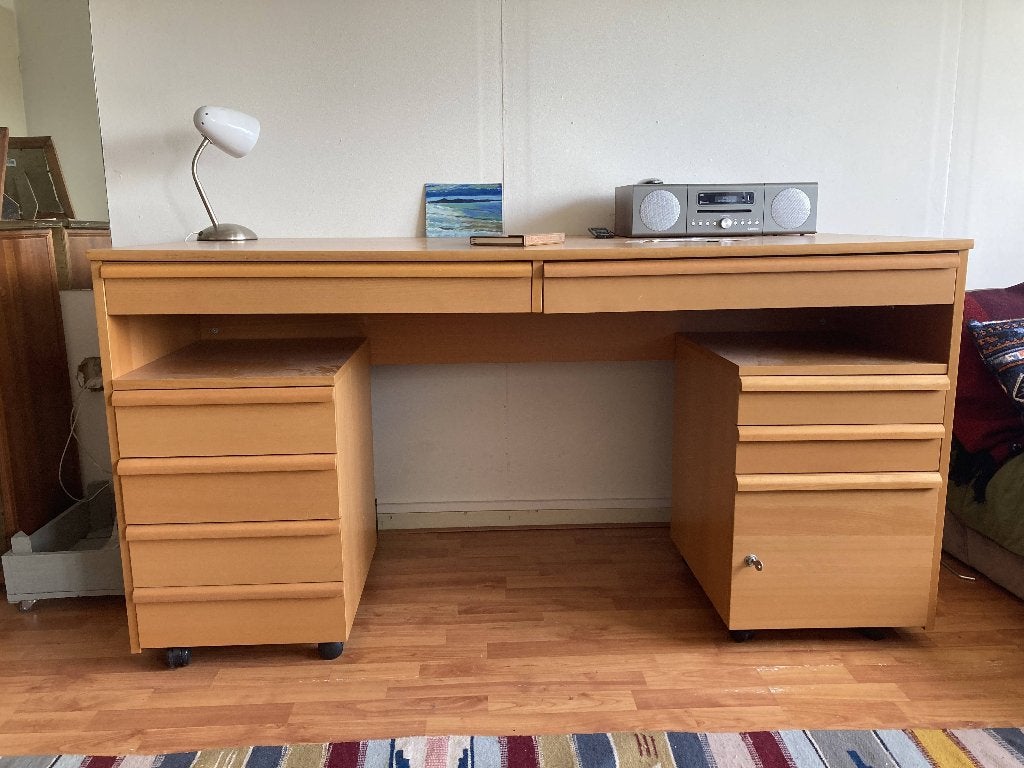 IKEA bureau, Ophalen, 160 cm, Hout, Bruin