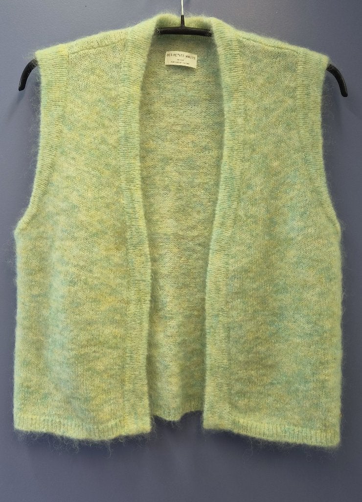 Des Petits Hauts gebreid gilet – mintgroen – M/L nr 52357, Maat 38/40 (M), Des Petits Hauts, Zo goed als nieuw, Onbekend adres