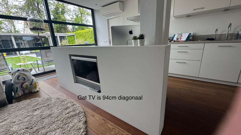 Bureau met roomdivider, Huis en Inrichting, Bureaus, Scheidingswand, Hout, Ophalen of Verzenden, Zo goed als nieuw