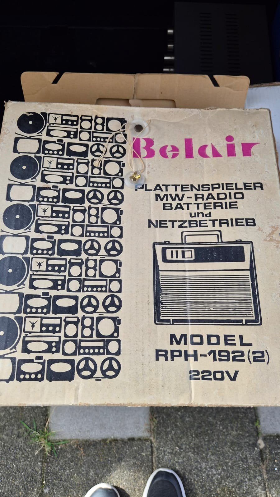 Belair RPH-192(2) Platenspeler MW-Radio Batterij/Netstroom, Ophalen of Verzenden, Nieuw, Platenspeler, Overige merken