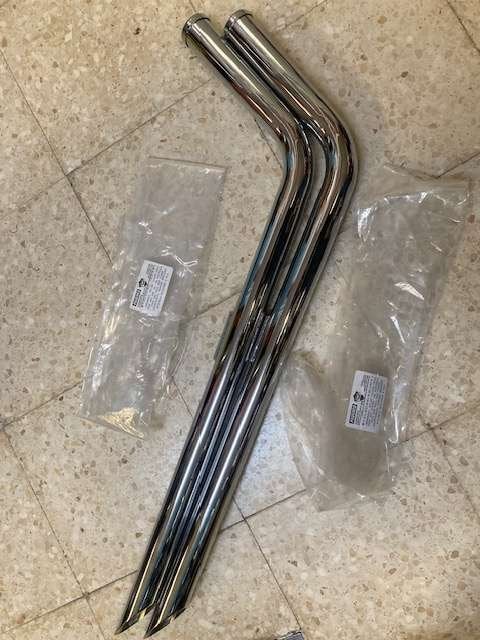 Paughco, achterste uitlaat  (40").  chroom 84-99 evo, Petroleumhavenweg 26, Info@taco-motos.com, Nieuw, Ophalen of Verzenden
