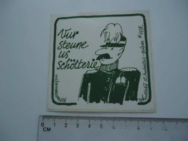 sticker 1978 GULPEN schutterij St Hubertus retro jaren 70, Verzamelen, Verzenden, Zo goed als nieuw