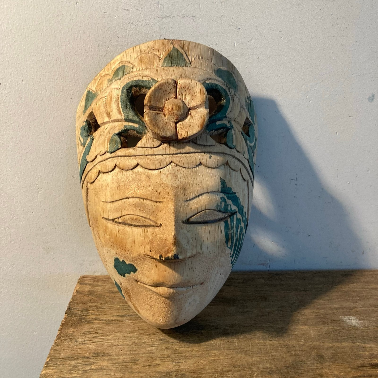 Oud Balinees Topeng Masker - 18 cm hoog, Ophalen of Verzenden