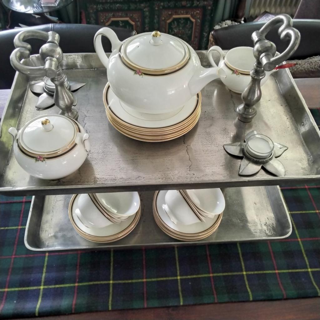 Wedgwood  clio compleet 6 persoons servies, Ophalen, Zo goed als nieuw, Porselein, Wedgwood