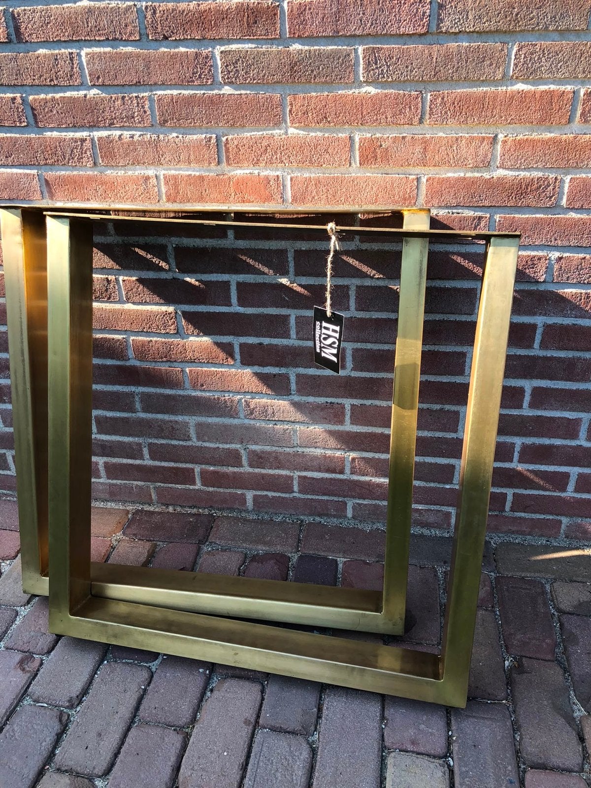 Gouden metalen tafelpoot  mat div, Ophalen, Tafelpoot, Nieuw, Minder dan 50 cm